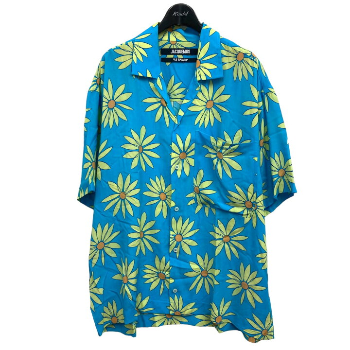 楽天市場】【中古】JACQUEMUS フローラルアロハシャツ ブルー×イエロー 