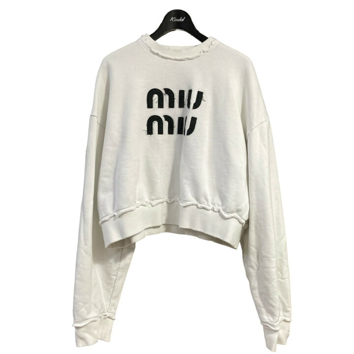 楽天市場】【中古】miu miuクロップドロゴスウェットトレーナー  
