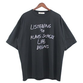 【中古】UNDERCOVER　24SS TEE LISTEN TO KLAUS SCHULZE ロゴ Tシャツ ブラック サイズ：5 【250324】（アンダーカバー）