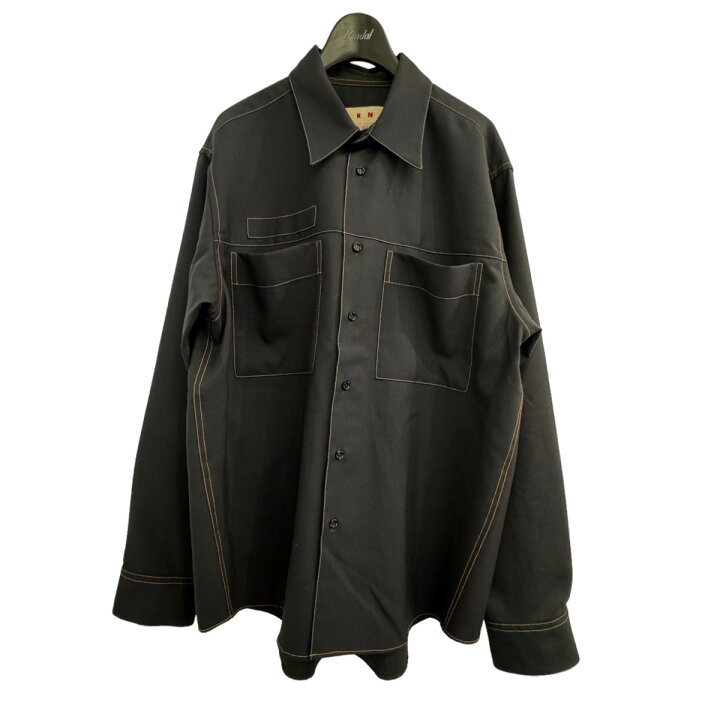 楽天市場】【中古】MARNI ステッチデザイントロピカルウールシャツ 