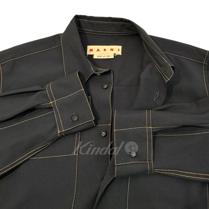 楽天市場】【中古】MARNI ステッチデザイントロピカルウールシャツ 