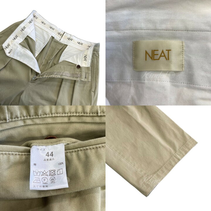 楽天市場】【中古】NEAT「NEAT CHINO」 ツータックチノパンツ ベージュ 