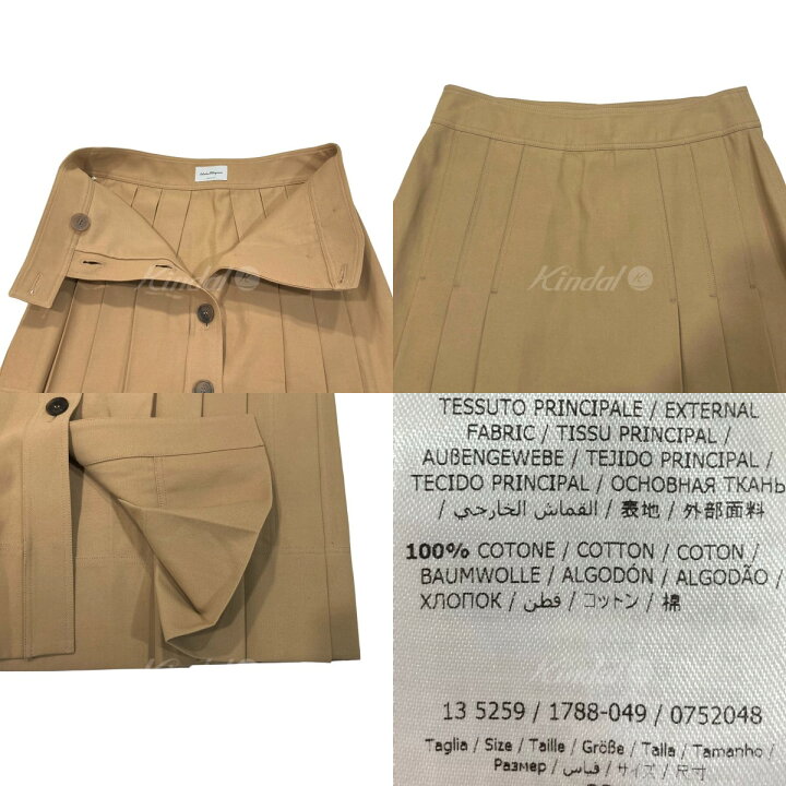 楽天市場】【中古】Salvatore Ferragamo フロントボタンプリーツ 