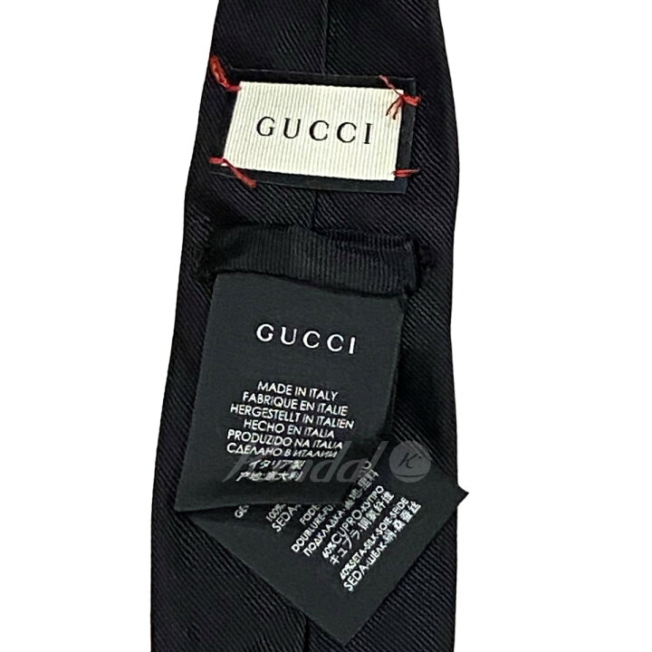 楽天市場】【中古】GUCCI タイガーエンブロイダリーネクタイ ブラック  