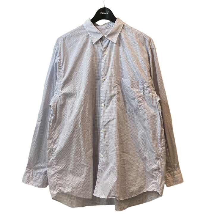 楽天市場】【中古】COMOLI チェックポプリンシャツ T01-02004 ブルー 