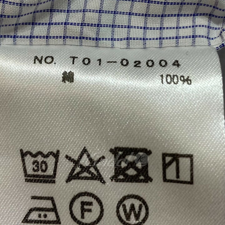 楽天市場】【中古】COMOLI チェックポプリンシャツ T01-02004 ブルー 