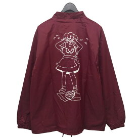 【中古】UNDER COVER×Girls Don’t Cry　ロゴプリントコーチジャケット ボルドー サイズ：XL 【270324】（アンダーカバー ガールズドントクライ）