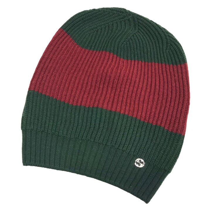 楽天市場】【中古】GUCCIニットキャップ グリーン×レッド【価格見直し 