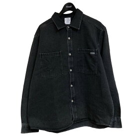 【中古】POLAR　23AW 「Mike LS Shirt Denim」 デニムシャツ ブラック サイズ：XL 【270324】（ポーラー）