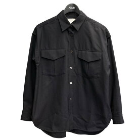 【中古】TICCA　ヘリンボーンツイルミリタリーシャツ ブラック サイズ：Free 【270324】（ティッカ）
