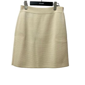 【中古】GUCCI　Wool Plain Mini Skirt ウールニットスカート 726801 ホワイト サイズ：M 【280324】（グッチ）