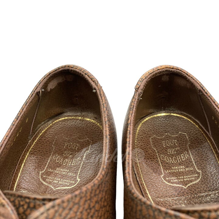 楽天市場】【中古】foot the coacher 型押しレザーシューズ ブラウン 