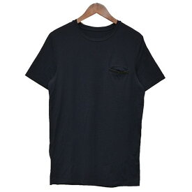 【中古】PRADA　クルーネックポケットTシャツ ネイビー サイズ：XS 【280324】（プラダ）