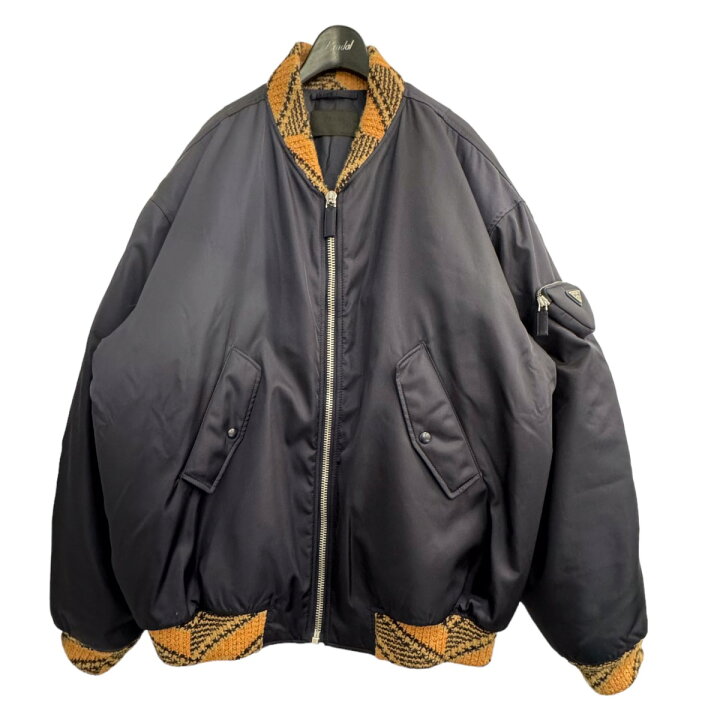 楽天市場】【中古】PRADA Re-Nylonナイロンニットボンバージャケット 