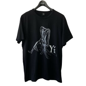 【中古】Y’S　ドローイングコレクション　Tシャツ ブラック サイズ：4 【290324】（ワイズ）