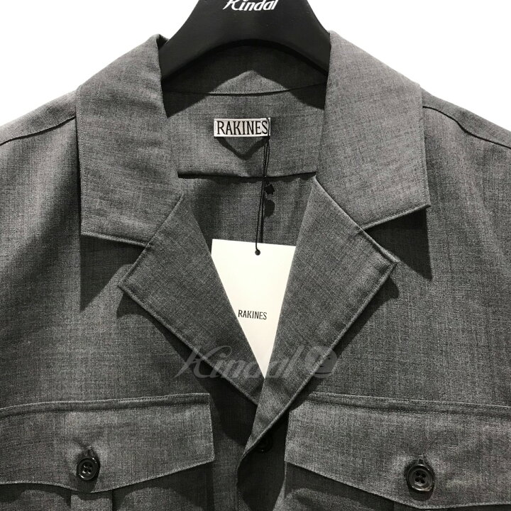 楽天市場】【中古】RAKINES23SS モヘヤ混シャツジャケット グレー 