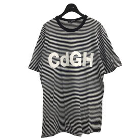 【中古】COMME des GARCONS HOMME　ボーダーTシャツ HC-T027 ネイビー×ホワイト サイズ：L 【280324】（コムデギャルソンズ オム）