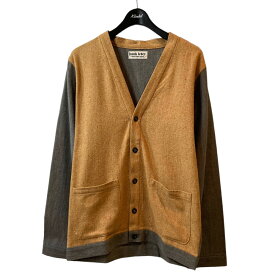 【中古】FRANK LEDER　VINTAGE FABRIC EDITION CARDIGAN カーディガン 0217041 イエロー×グレー サイズ：S 【280324】（フランクリーダー）