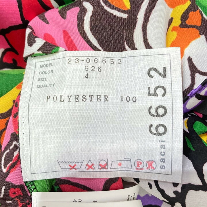 楽天市場】【中古】sacai 23SS Floral Print Pullover フローラル 