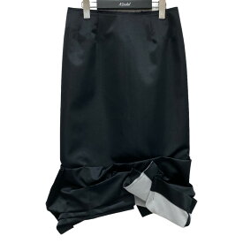 【中古】COMME des GARCONS　23AW スカート 裾デザイン ブラック サイズ：S 【280324】（コムデギャルソン）