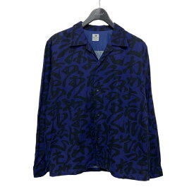 【中古】SASQUATCHfabrix．　IROHA PATTERN o／c SHIRT パープル×ブラック サイズ：L 【280324】（サスクワァッチファブリックス．）