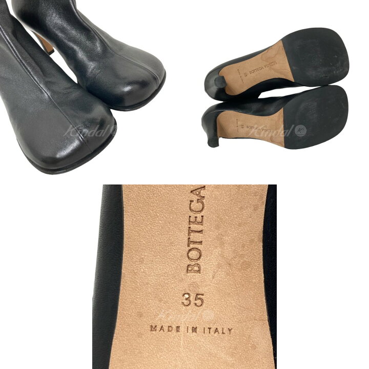 楽天市場】【中古】BOTTEGA VENETA ブロックアンクルブーツ ブラック 