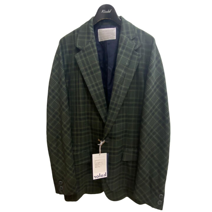 楽天市場】【中古】kolor 23SS 2重ラベルチェック柄テーラード 
