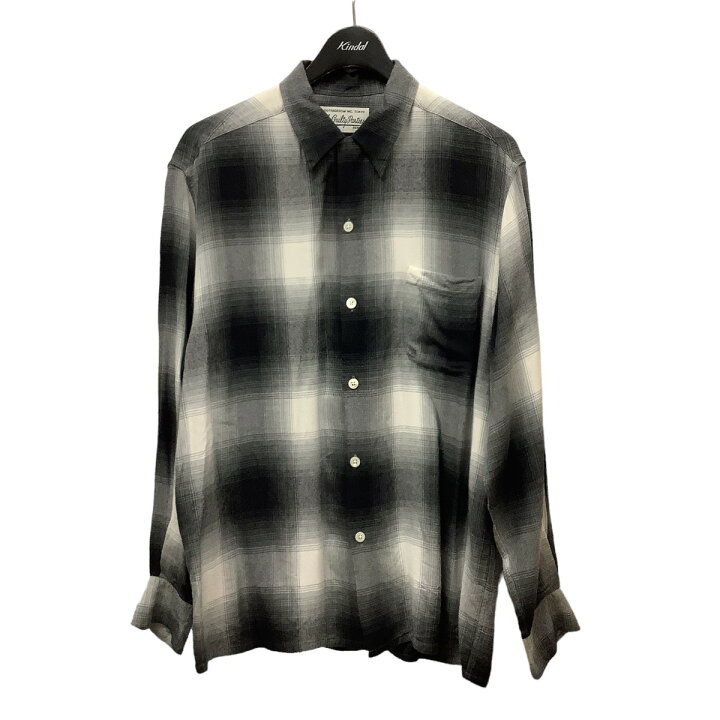 楽天市場】【中古】WACKO MARIA オンブレチェックシャツ グレー サイズ 