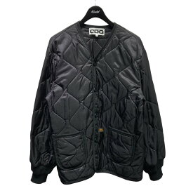 【中古】CDG　×ALPHA バックロゴ キルティングジャケット SB-J001 ブラック サイズ：M 【300324】（シーディージー）