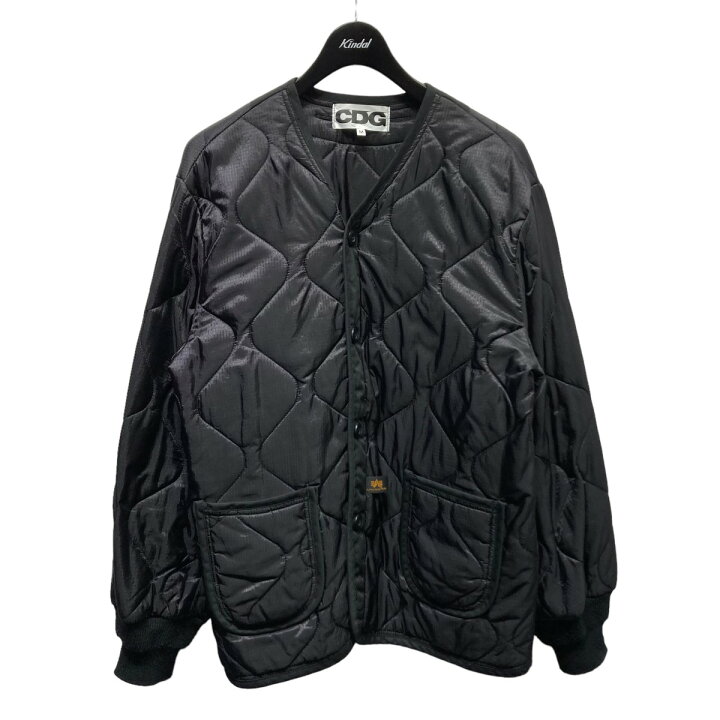 楽天市場】【中古】CDG ×ALPHA バックロゴ キルティングジャケット SB 