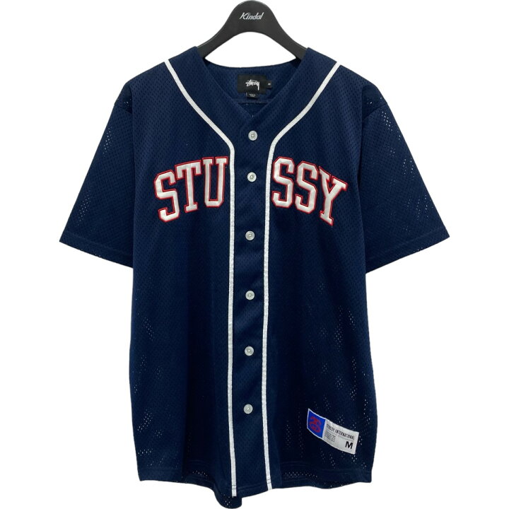 楽天市場】【中古】Stussy メッシュベースボールシャツ ネイビー 