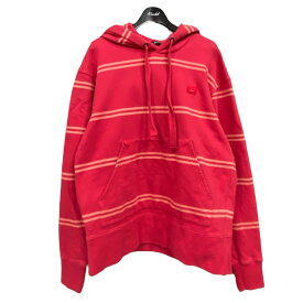 【中古】ACNE STUDIOS　｢Striped Hooded Sweatshirt｣プルオーバーパーカー レッド サイズ：S 【300324】（アクネストゥディオズ）