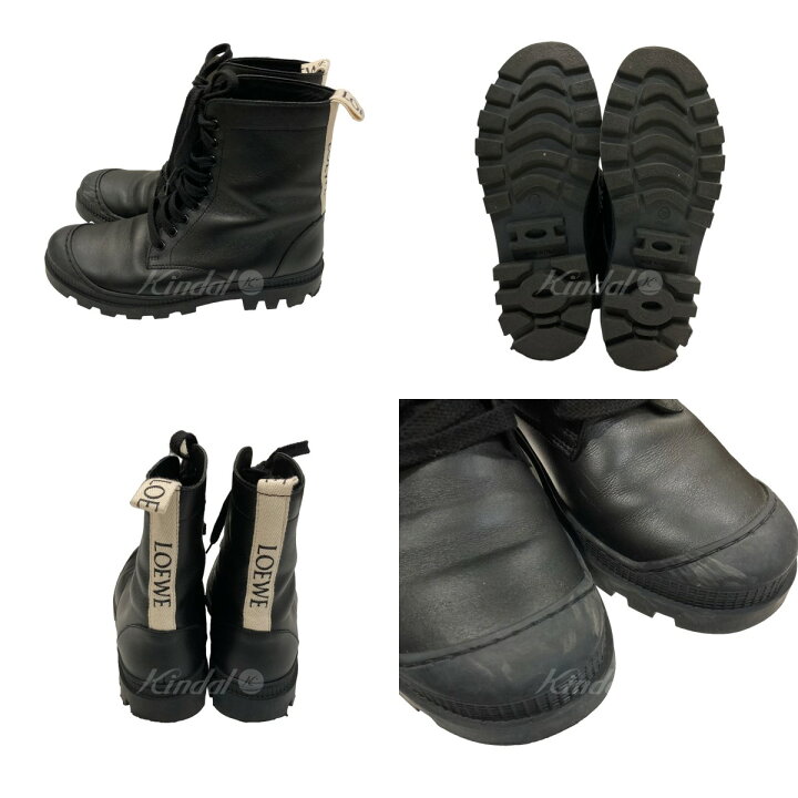 楽天市場】【中古】LOEWE コンバットブーツ 590321 ブラック サイズ 