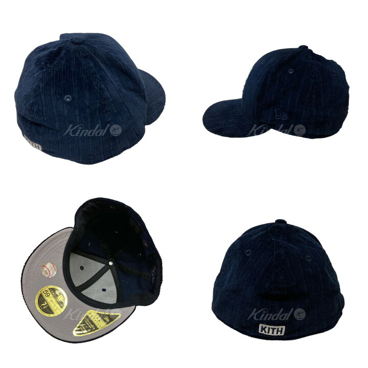 楽天市場】【中古】KITH×New Eraコーデュロイキャップ ネイビー サイズ 