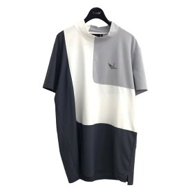 【中古】1piu1uguale3 golf　切替モックネックTシャツ ホワイト×グレー サイズ：5 【310324】（ウノピュウノウグァーレトレ ゴルフ）