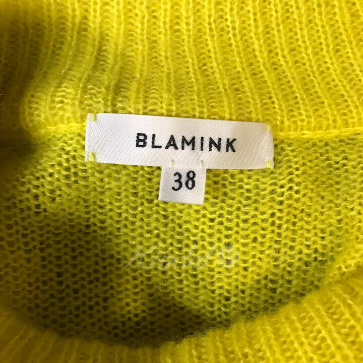 楽天市場】【中古】BLAMINKカシミヤシルククルーネックニット イエロー  