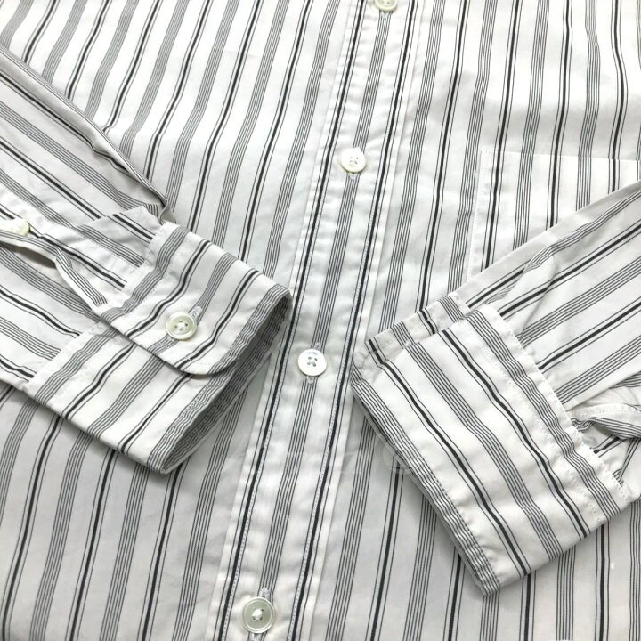 楽天市場】【中古】YLEVE スタンドカラーストライプシャツ ホワイト 