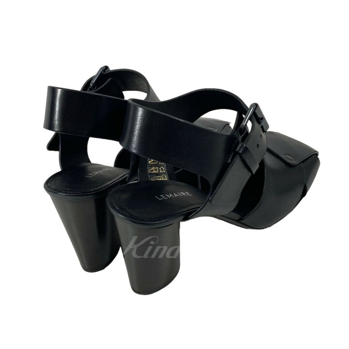 楽天市場】【中古】LEMAIRE レザーサンダル HEELED SANDALS ブラック 