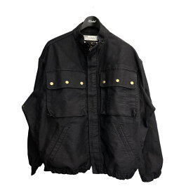 【中古】DAIRIKU2024SS 「Mole Skin Military Jacket」 ジップアップジャケット ブラック サイズ：M【価格見直し】