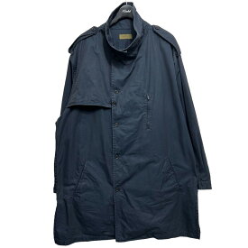 【中古】YOHJI YAMAMOTO pour homme　2023AW NAVY YARN DYED GABARDINE TRENCH BLOUSON ネイビー サイズ：3 【310324】（ヨウジヤマモトプールオム）