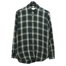 【中古】SAINT LAURENT PARIS　17SS チェックシャツ 長袖シャツ ブラック サイズ：36 【310324】（サンローランパリ）