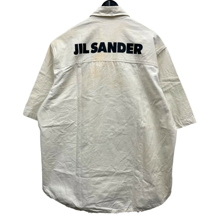 楽天市場】【中古】JIL SANDER バックロゴ半袖シャツ アイボリー 