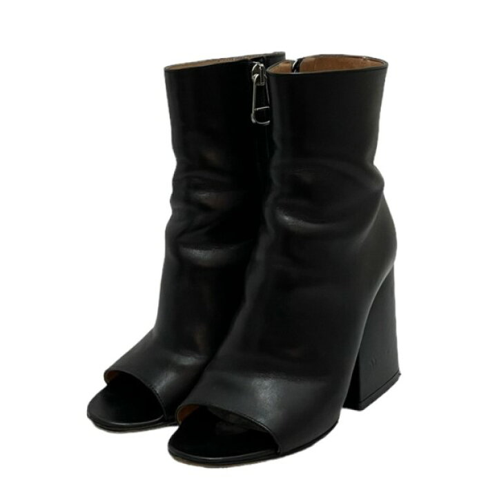 楽天市場】【中古】Maison Margiela オープントゥ太ヒールブーツ 
