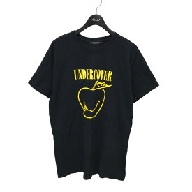 【中古】UNDERCOVER　サイコカラー期 アップルTシャツ プリントTシャツ ブラック サイズ：L 【020424】（アンダーカバー）