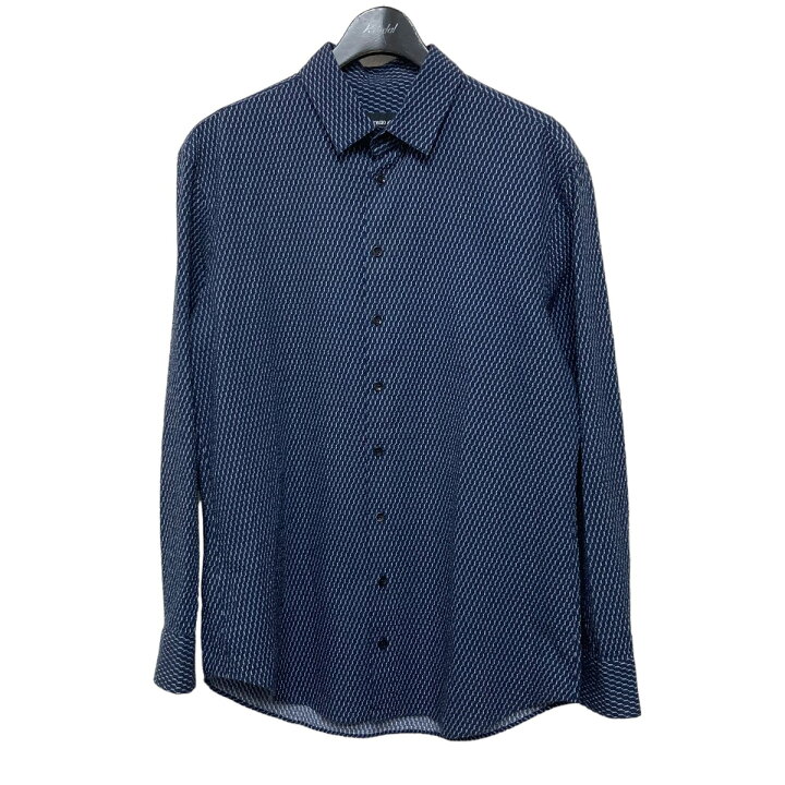 楽天市場】【中古】GIORGIO ARMANI 総柄シャツ ネイビー サイズ：41 