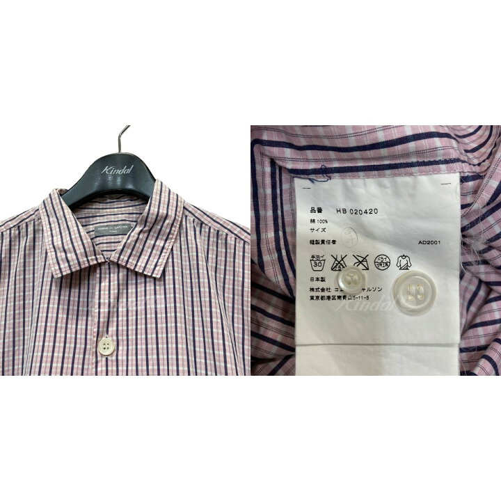 楽天市場】【中古】COMME des GARCONS HOMME 田中オム 半袖チェック 