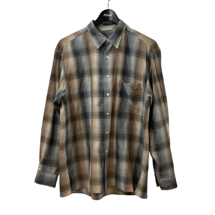 楽天市場】【中古】AURALEE SUPER LIGHT WOOL CHECK SHIRTS ライト 
