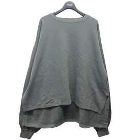 【中古】REMI RELIEF×LAppartement　「 Side Slit Long T-sh 」サイドスリットカットソー グレー調 サイズ：F 【040424】（レミレリーフ×アパルトモン）