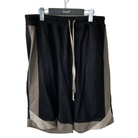 【中古】Rick Owens　KARLOFF BOXER ハーフパンツ ブラック×ダスト×パール サイズ：50 【050424】（リックオウエンス）