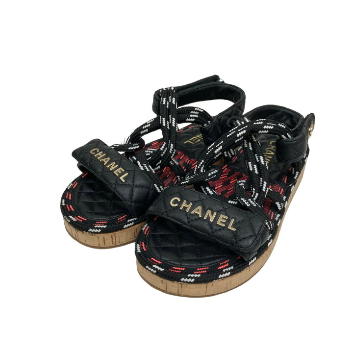 楽天市場】【中古】CHANEL マトラッセ キルティング サンダル G34602 